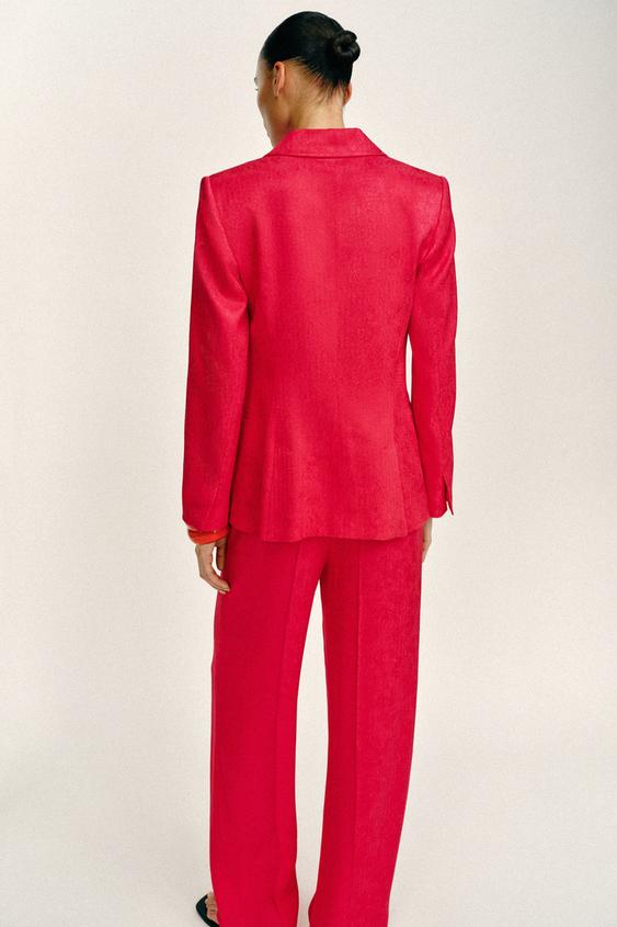 Pantalon droit en jacquard
