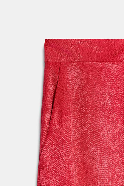 Pantalon droit en jacquard