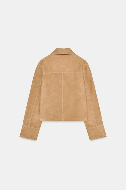 Veste 100 % cuir suédé ZW Collection Édition limitée