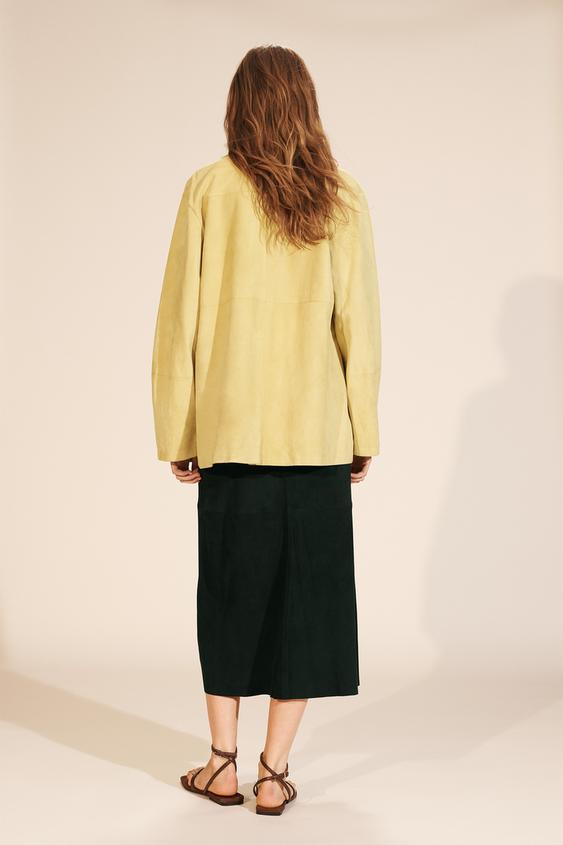 Chemise à poche en cuir suédé Édition limitée