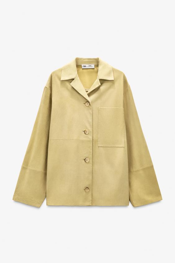 Chemise à poche en cuir suédé Édition limitée