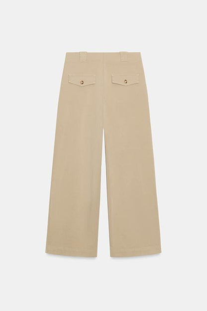 Pantalon coupe barrel ample
