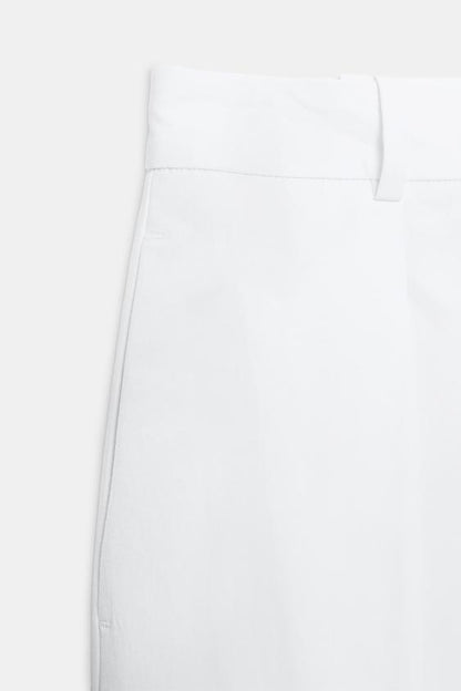 Pantalon en popeline à pinces