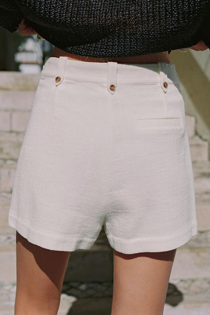 Jupe-culotte en tissu texturé