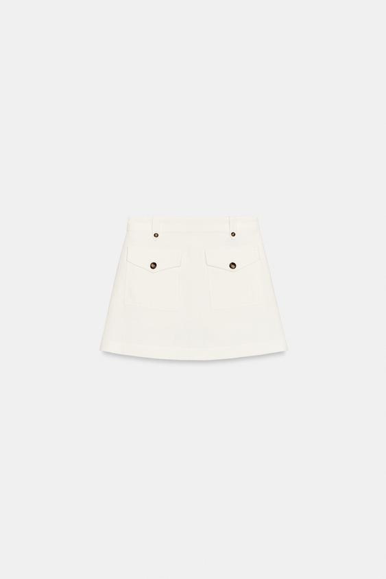 Jupe-culotte en tissu texturé