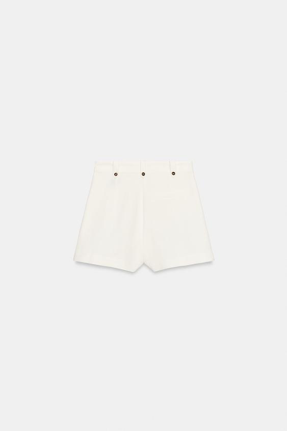 Jupe-culotte en tissu texturé