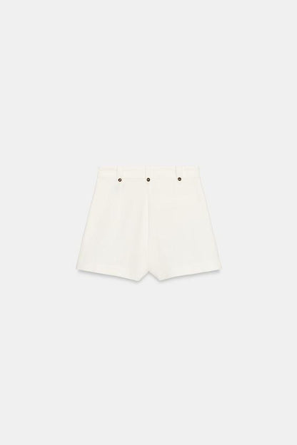 Jupe-culotte en tissu texturé