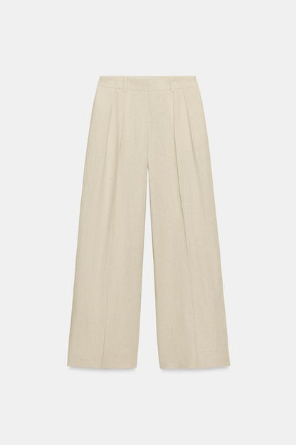 Pantalon large en lin
