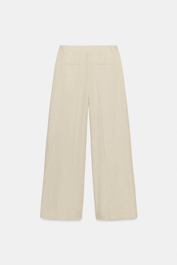 Pantalon large en lin