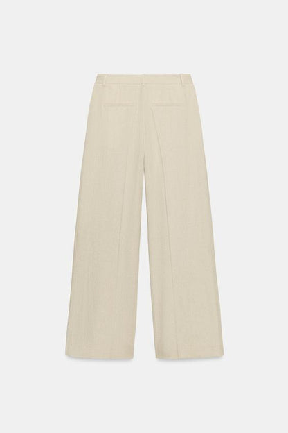 Pantalon large en lin