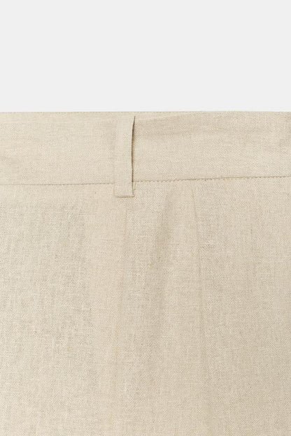 Pantalon large en lin