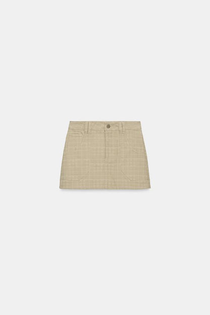 Jupe-culotte à carreaux