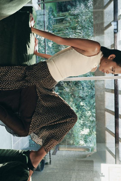 Jupe asymétrique à pois ZW Collection