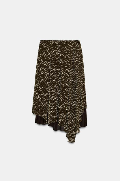 Jupe asymétrique à pois ZW Collection