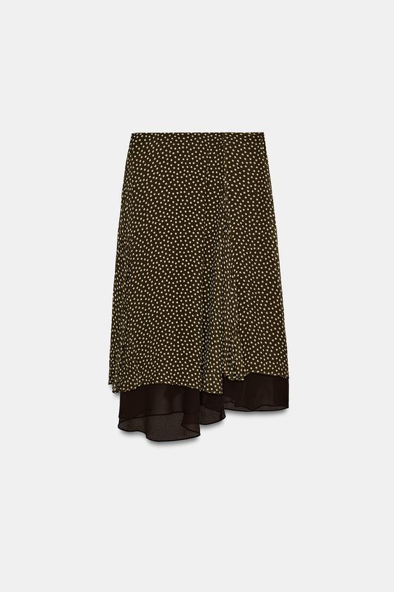 Jupe asymétrique à pois ZW Collection
