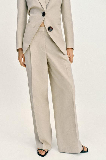 Pantalon droit à pinces