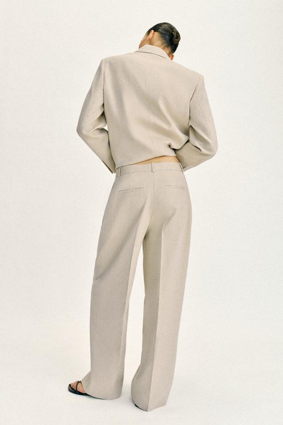Pantalon droit à pinces