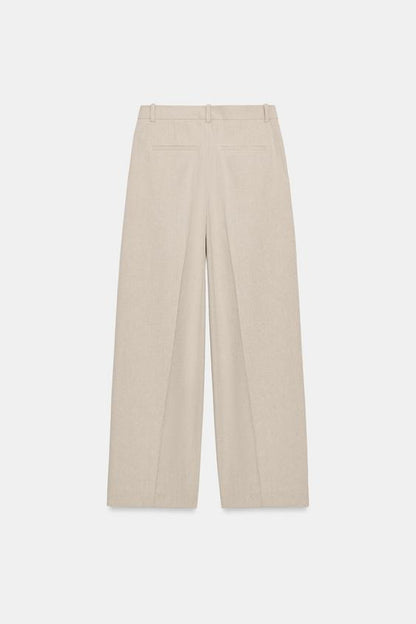 Pantalon droit à pinces