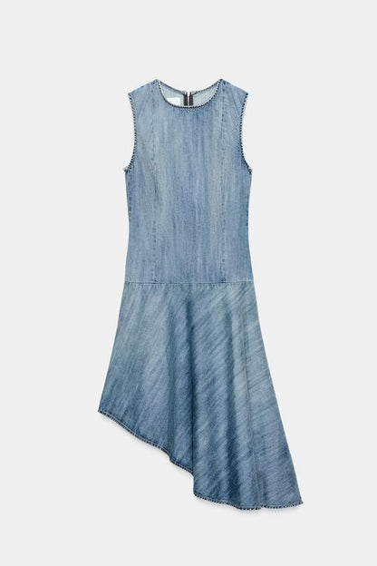 Robe en denim TRF asymétrique