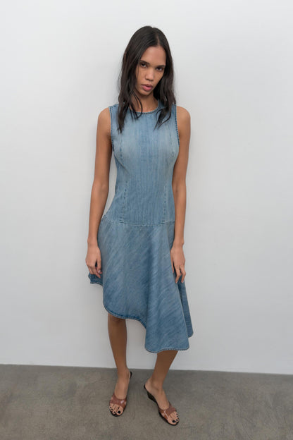 Robe en denim TRF asymétrique