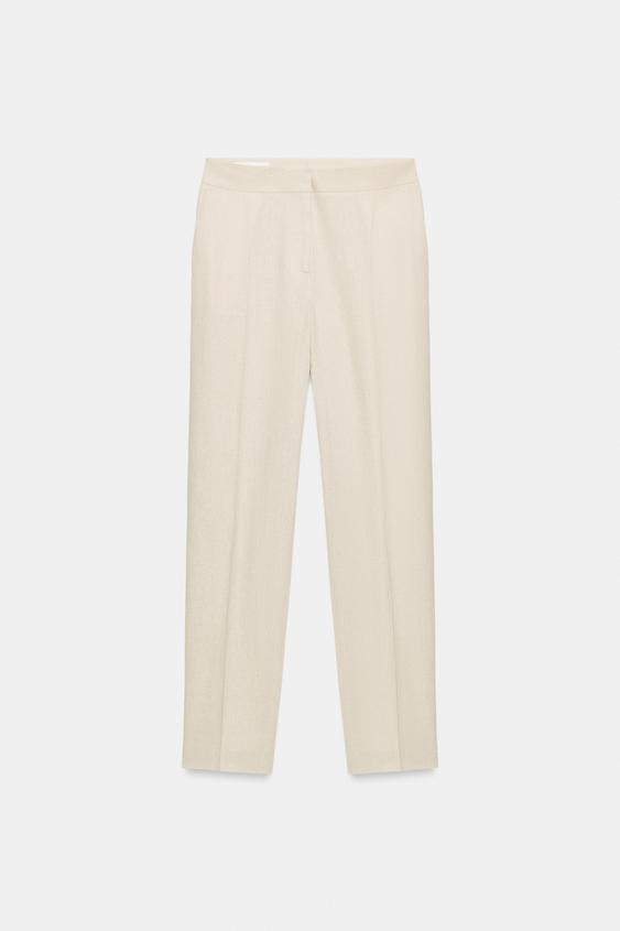 Pantalon slim en lin