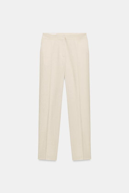 Pantalon slim en lin