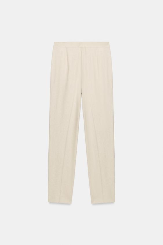 Pantalon slim en lin
