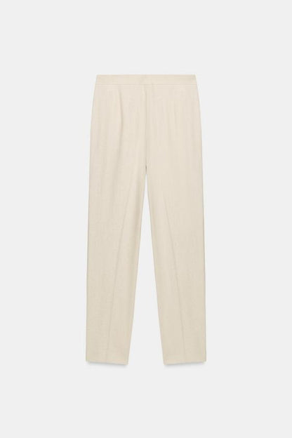Pantalon slim en lin