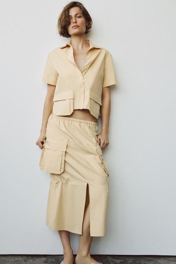 Jupe midi cargo ZW Collection