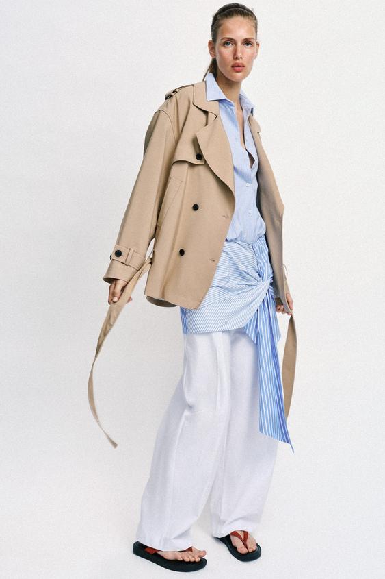 Blouson trench avec ceinture