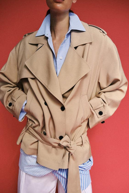 Blouson trench avec ceinture