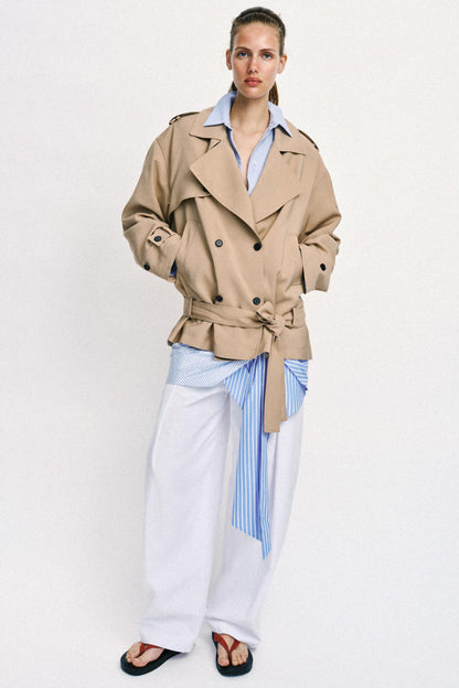 Blouson trench avec ceinture