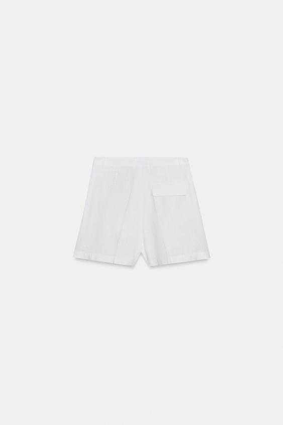 Short à pinces taille haute