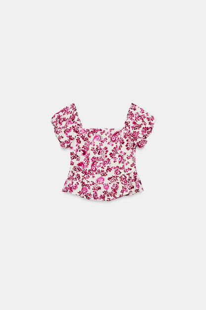 Top bustier imprimé