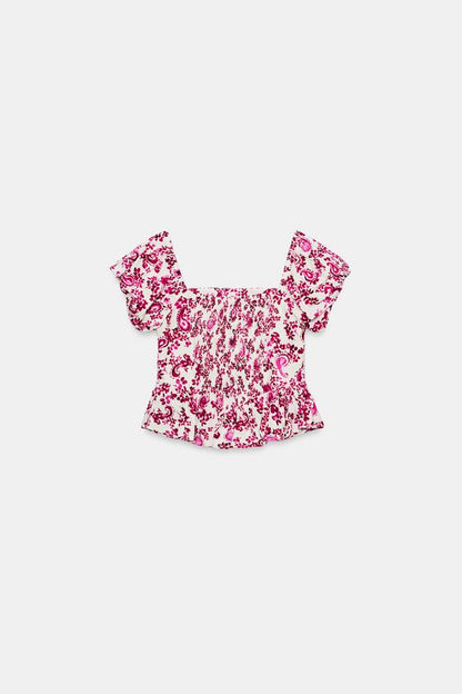 Top bustier imprimé