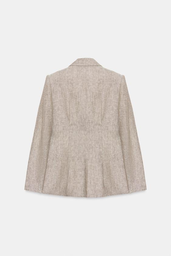 Blazer à épaulettes 100 % lin