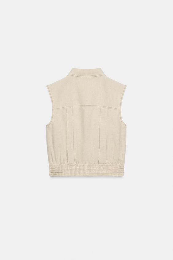 Top en lin sans manches