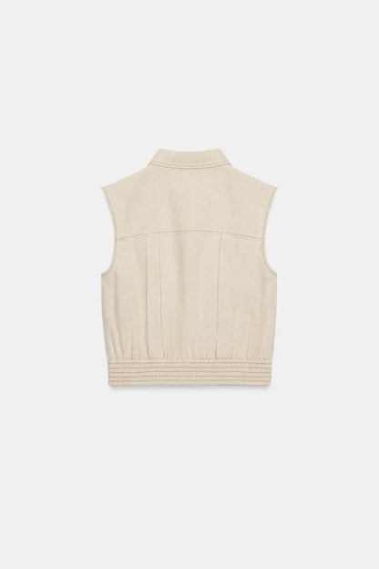 Top en lin sans manches