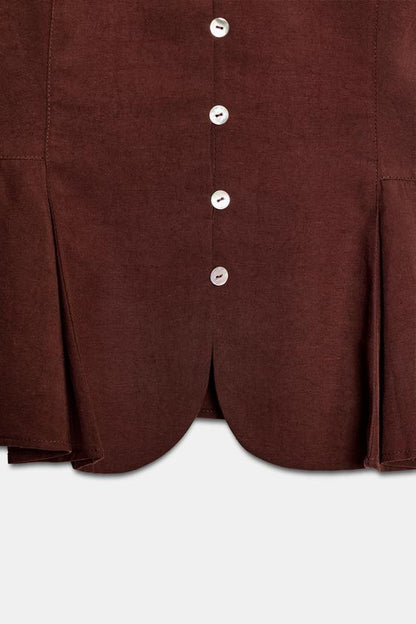 Top peplum à pinces