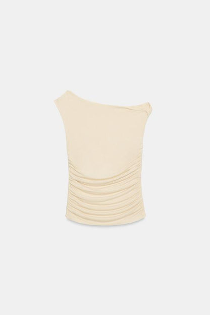 Top asymétrique drapé