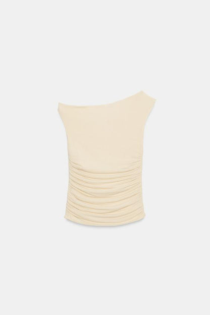 Top asymétrique drapé