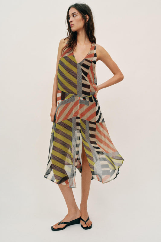 Robe imprimée patchwork
