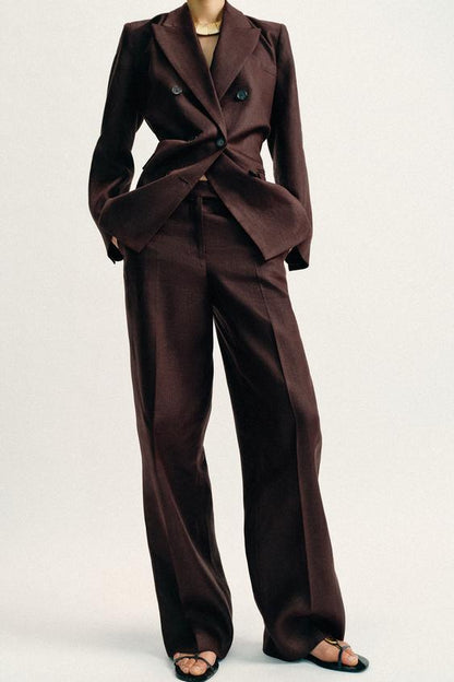 Pantalon droit 100 % lin