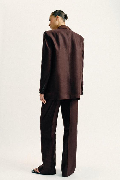 Pantalon droit 100 % lin