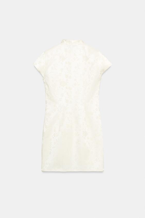 Robe courte en jacquard