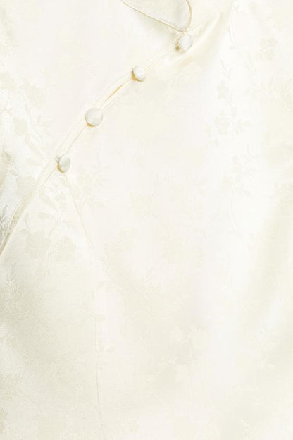 Robe courte en jacquard
