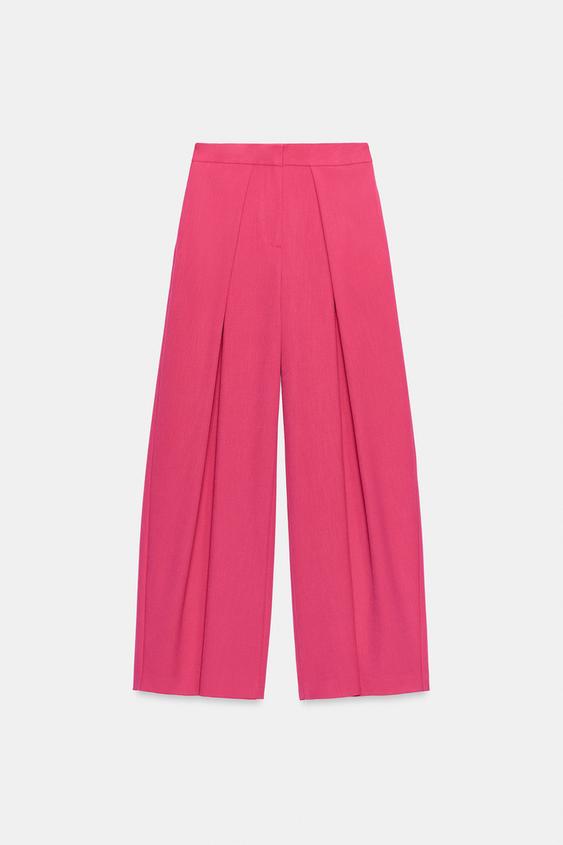 Pantalon large à plis
