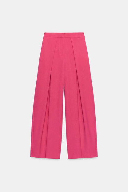 Pantalon large à plis