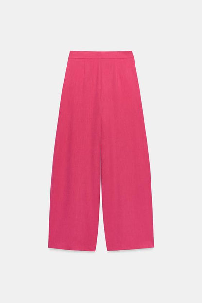 Pantalon large à plis