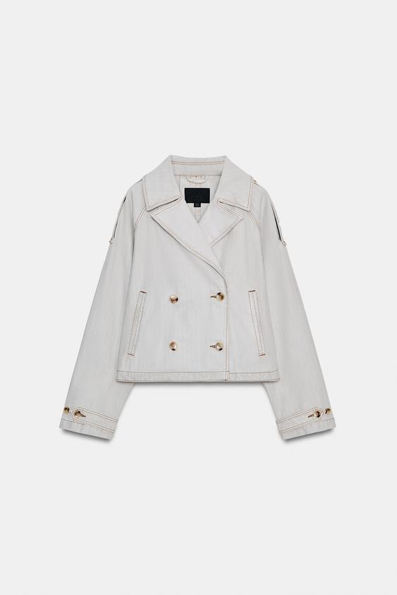 Veste chevrons effet délavé